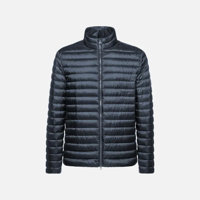 Man Geox Down Jackets WARRENS MAN Sky Captain Short Down Jacket Sky Captain