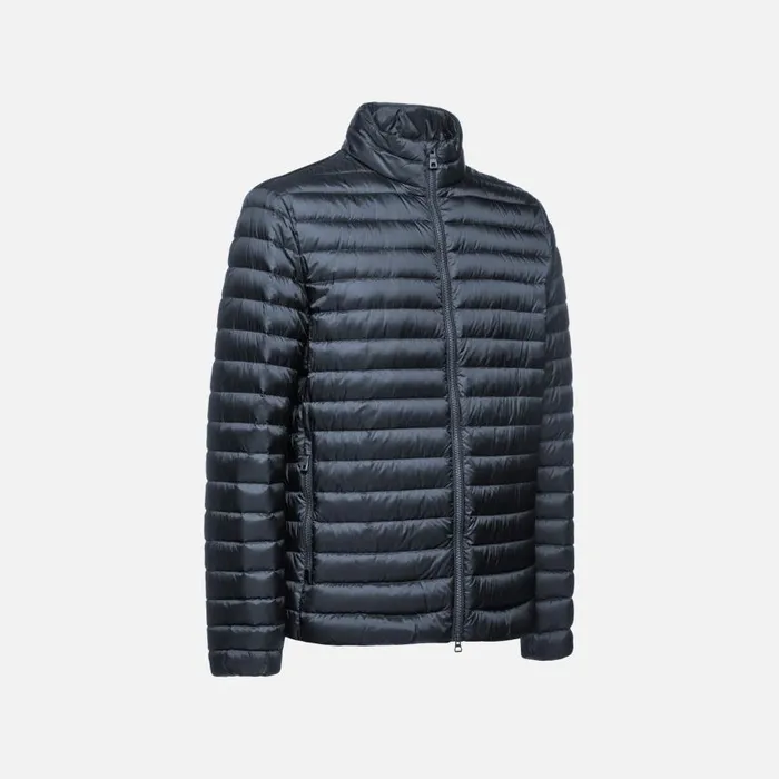 Man Geox Down Jackets WARRENS MAN Sky Captain Short Down Jacket Sky Captain
