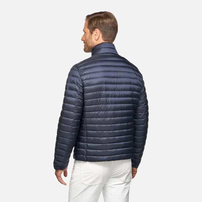 Man Geox Down Jackets WARRENS MAN Sky Captain Short Down Jacket Sky Captain