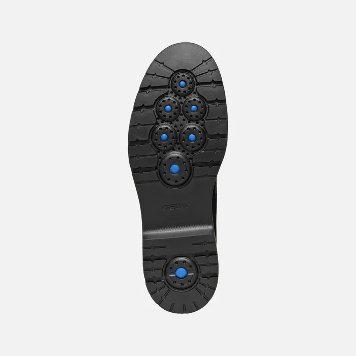 Man Geox Formal Shoes SPHERICA EC1 ABX MAN Black Leather Shoes Black