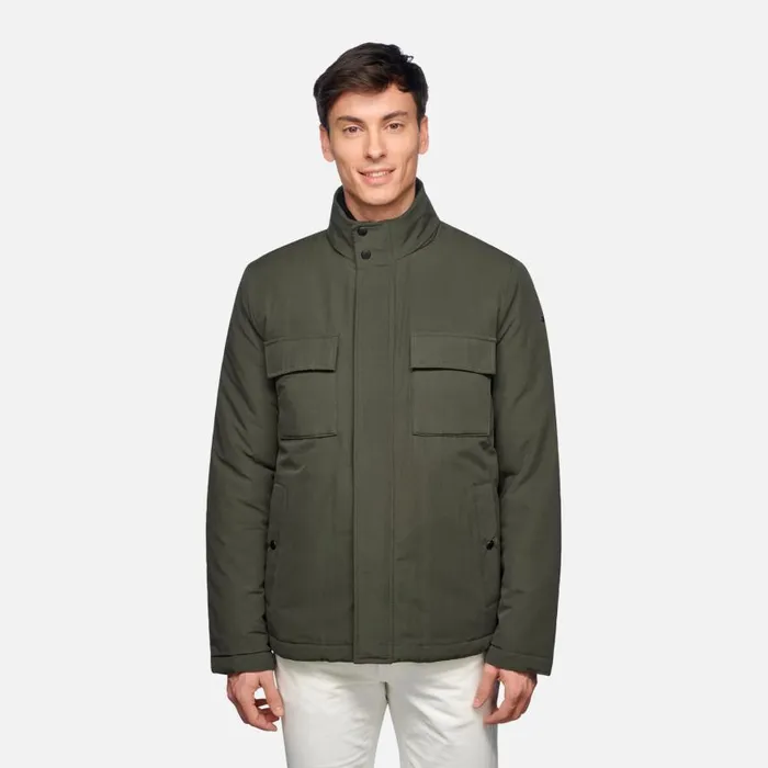 Man Geox Jackets RIETI MAN Deep Depths Midseason Jacket Deep Depths