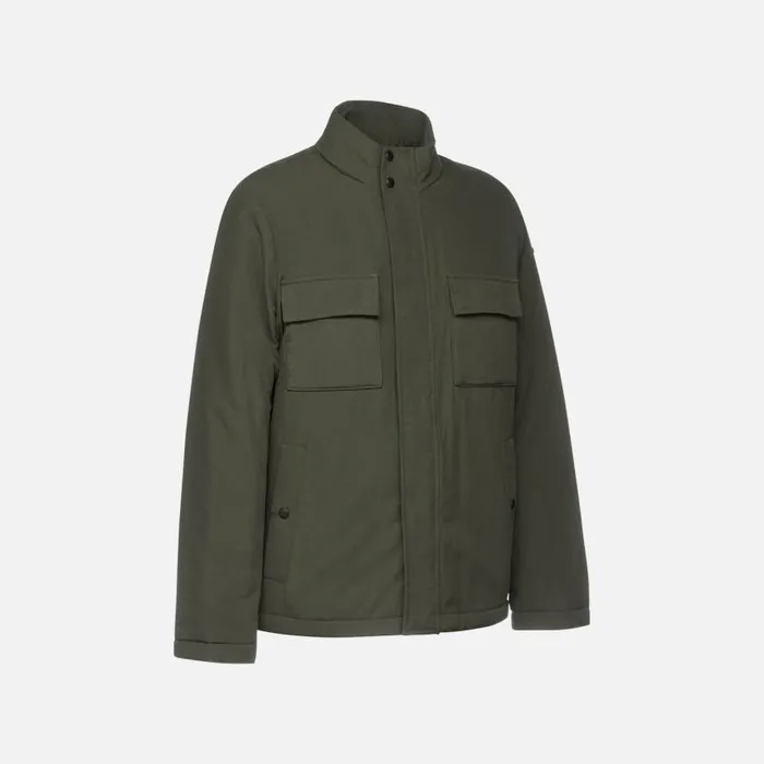 Man Geox Jackets RIETI MAN Deep Depths Midseason Jacket Deep Depths