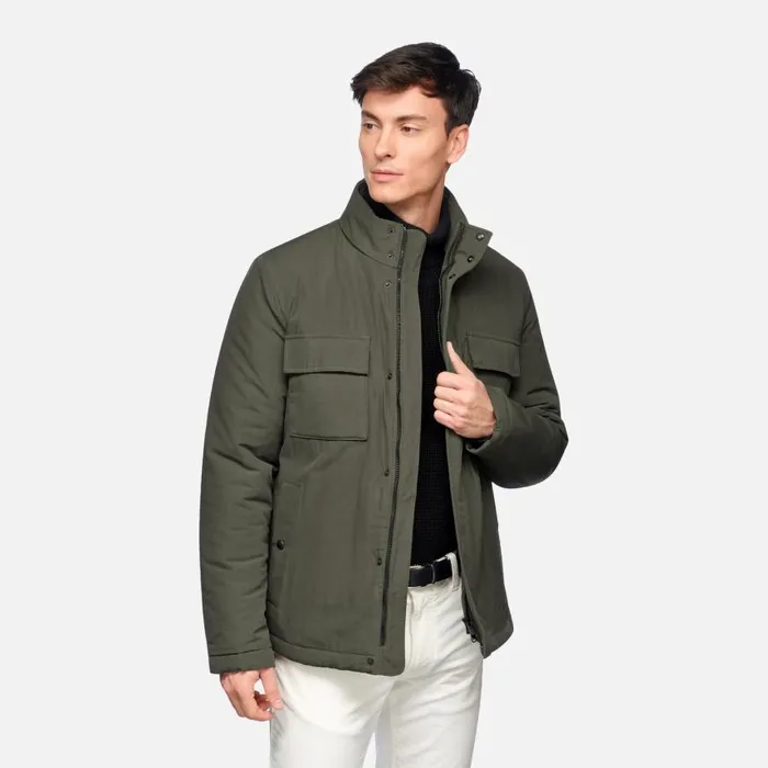 Man Geox Jackets RIETI MAN Deep Depths Midseason Jacket Deep Depths