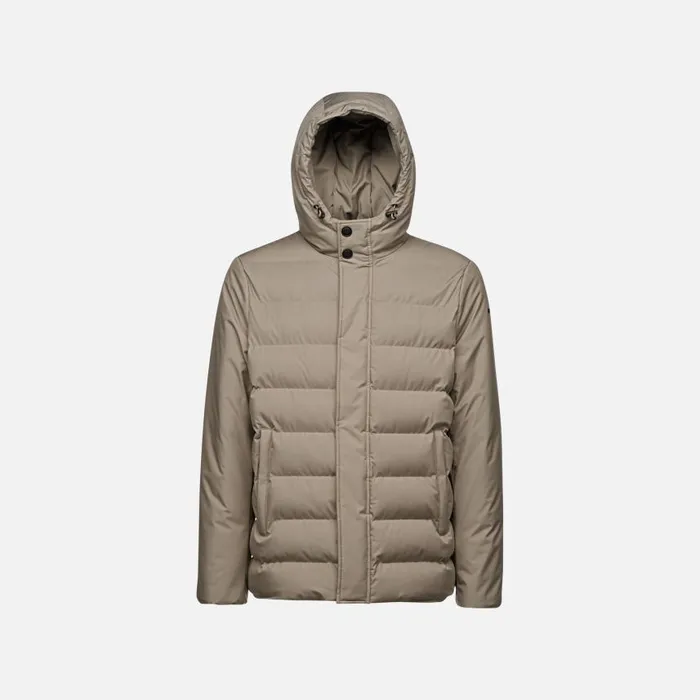 Man Geox Jackets SILE MAN Fallen Rock Short Down Jacket Fallen Rock