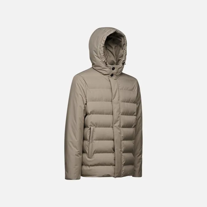 Man Geox Jackets SILE MAN Fallen Rock Short Down Jacket Fallen Rock