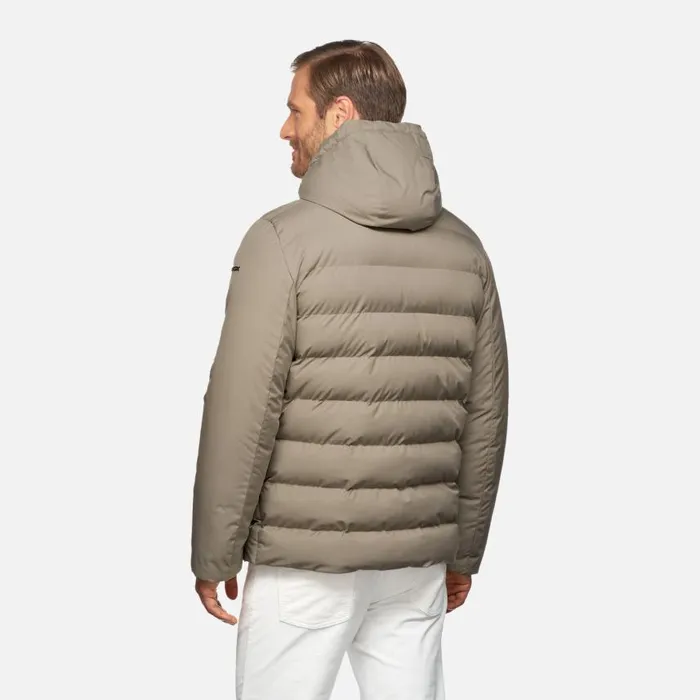 Man Geox Jackets SILE MAN Fallen Rock Short Down Jacket Fallen Rock