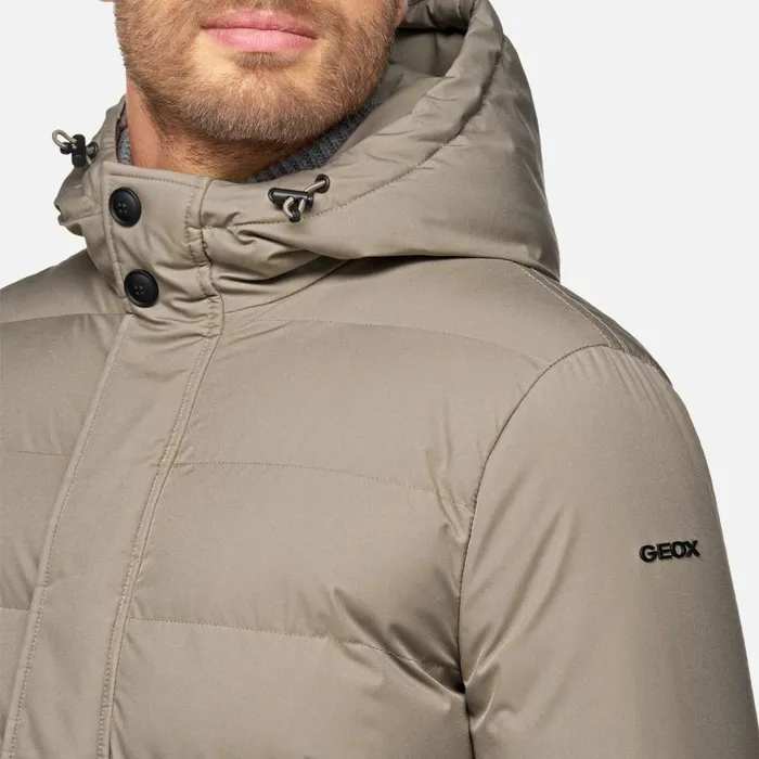 Man Geox Jackets SILE MAN Fallen Rock Short Down Jacket Fallen Rock