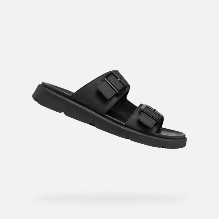 Man Geox Mules And Slippers XAND 2S MAN Black Slides Shoes Black