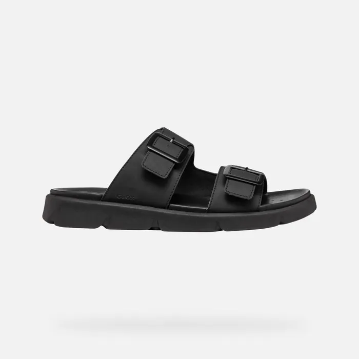 Man Geox Mules And Slippers XAND 2S MAN Black Slides Shoes Black