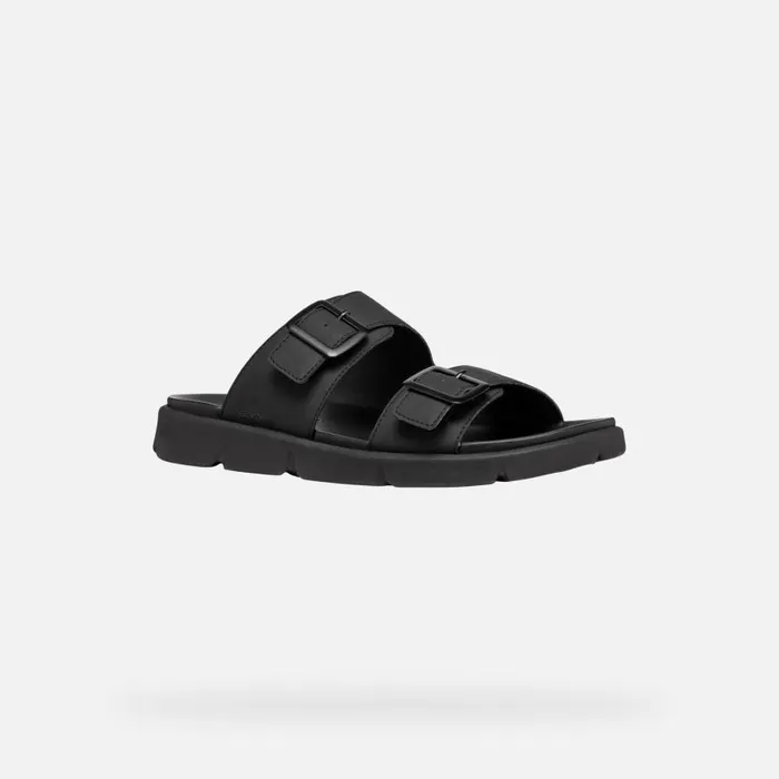 Man Geox Mules And Slippers XAND 2S MAN Black Slides Shoes Black