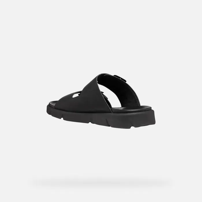 Man Geox Mules And Slippers XAND 2S MAN Black Slides Shoes Black