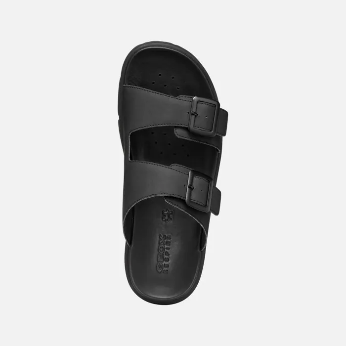 Man Geox Mules And Slippers XAND 2S MAN Black Slides Shoes Black