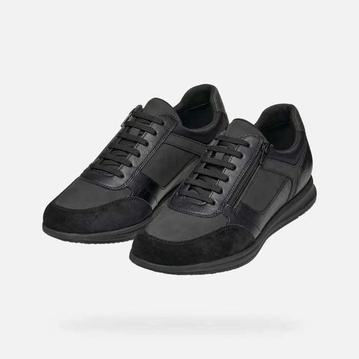Man Geox Sneakers AVERY MAN Black Low Top Sneakers Black