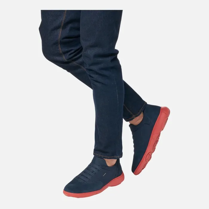 Man Geox Sneakers NEBULA 20 MAN NavyBrick Low Top Sneakers Navybrick