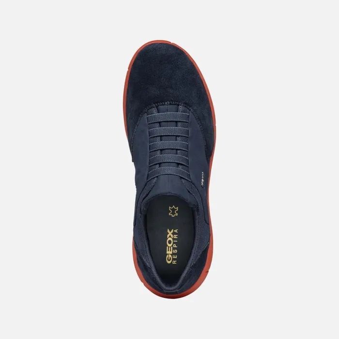 Man Geox Sneakers NEBULA 20 MAN NavyBrick Low Top Sneakers Navybrick