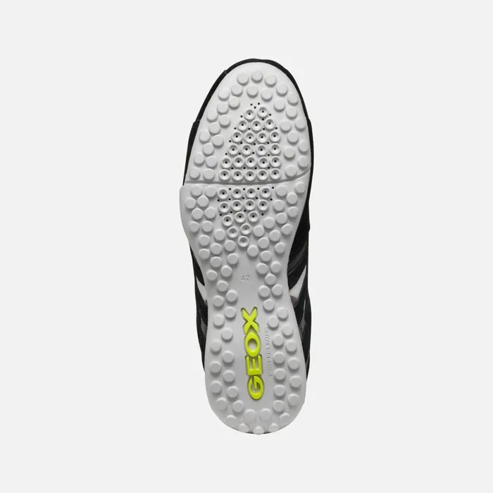 Man Geox Sneakers SNAKE MAN BlackFluo Yellow Low Top Sneakers Blackfluo Yellow