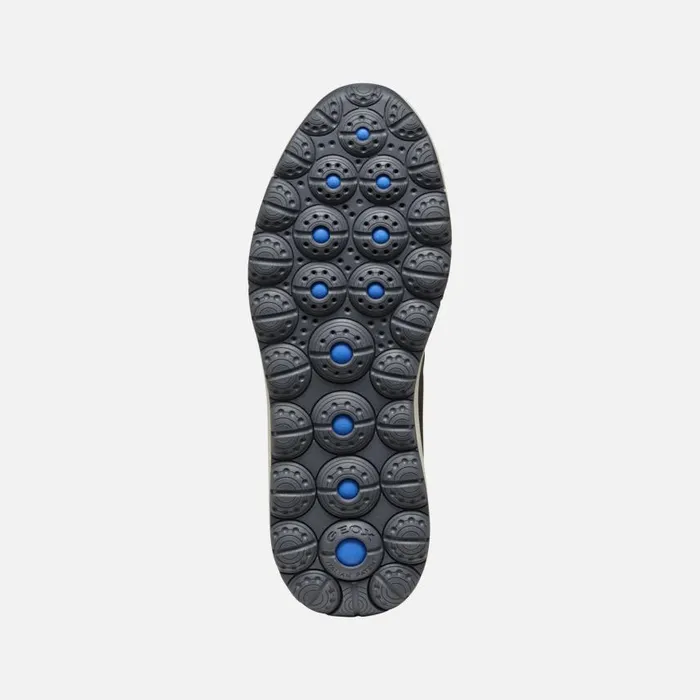 Man Geox Sneakers SPHERICA 4X4 ABX MAN Dark CoffeeDark Green Waterproof Trainers Dark Coffeedark Green