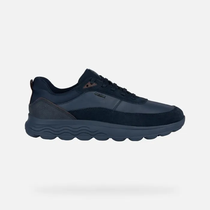 Man Geox Sneakers SPHERICA E Low Top Sneakers Navy Blue Man Geox Navy