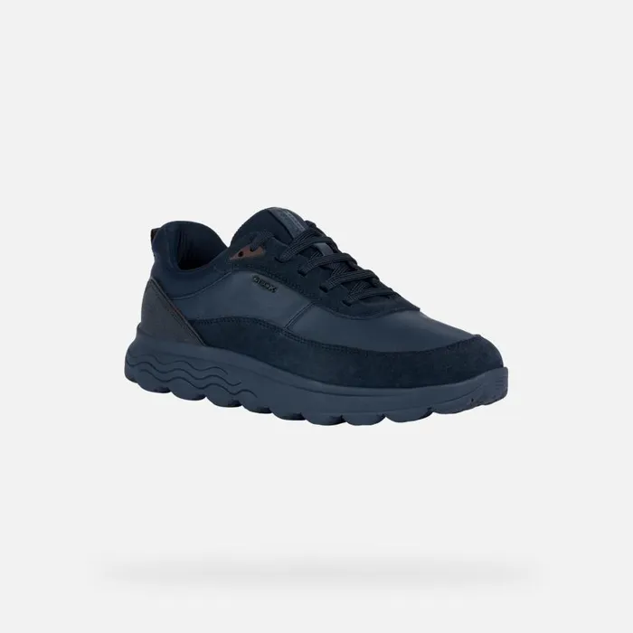 Man Geox Sneakers SPHERICA E Low Top Sneakers Navy Blue Man Geox Navy