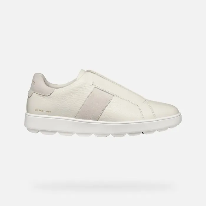 Man Geox Sneakers SPHERICA ECUB1 MAN White Low Top Sneakers White