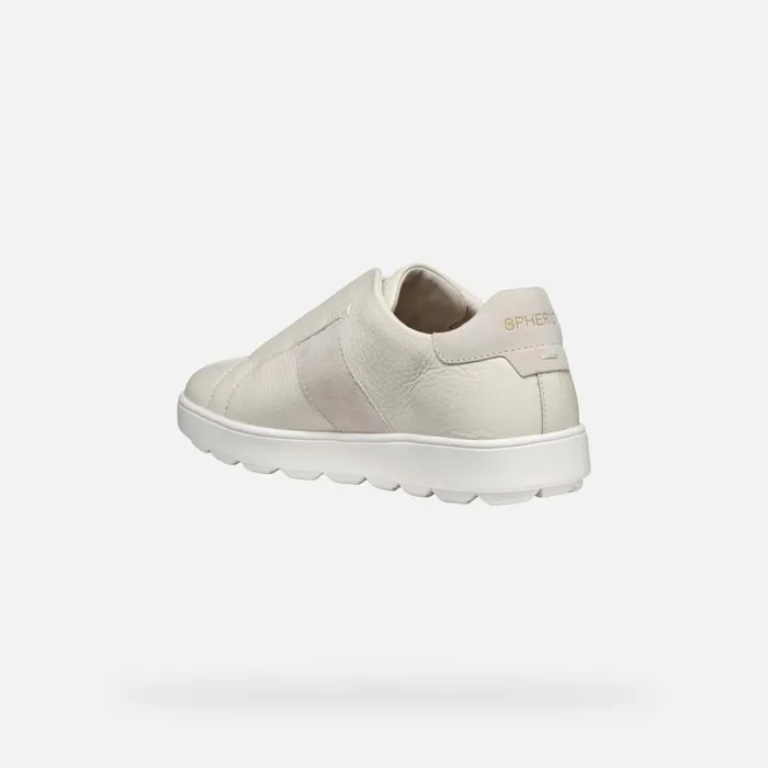 Man Geox Sneakers SPHERICA ECUB1 MAN White Low Top Sneakers White