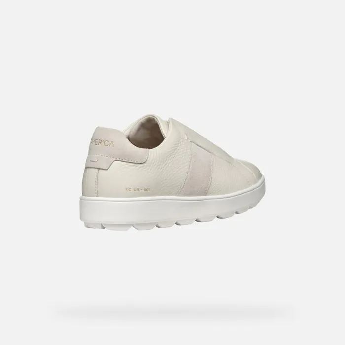Man Geox Sneakers SPHERICA ECUB1 MAN White Low Top Sneakers White