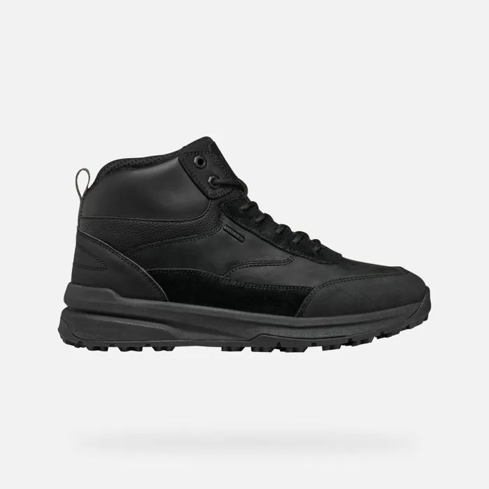 Man Geox Sneakers STERRATRAIL GRIP ABX MAN Black Waterproof Trainers Black