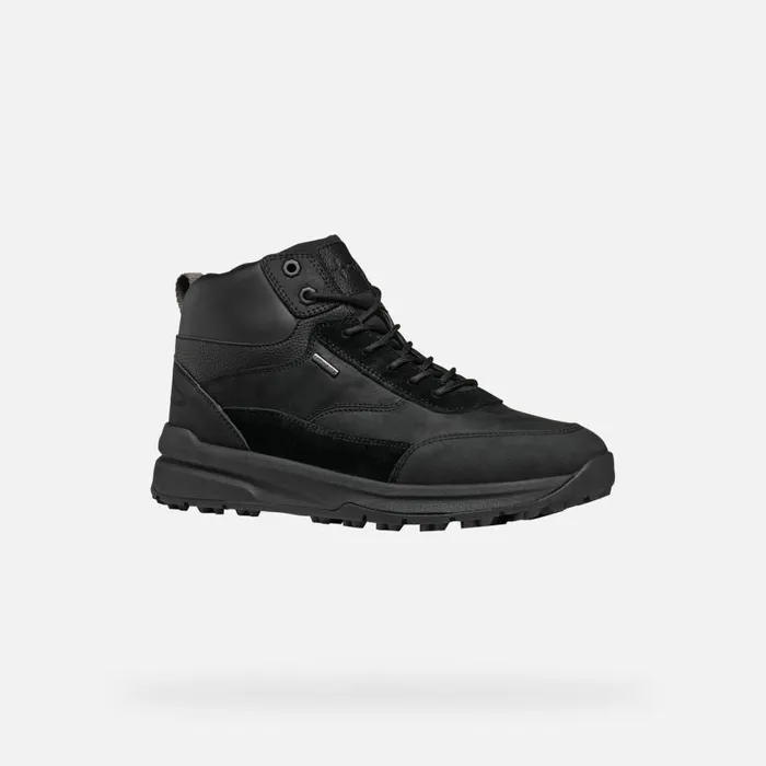 Man Geox Sneakers STERRATRAIL GRIP ABX MAN Black Waterproof Trainers Black