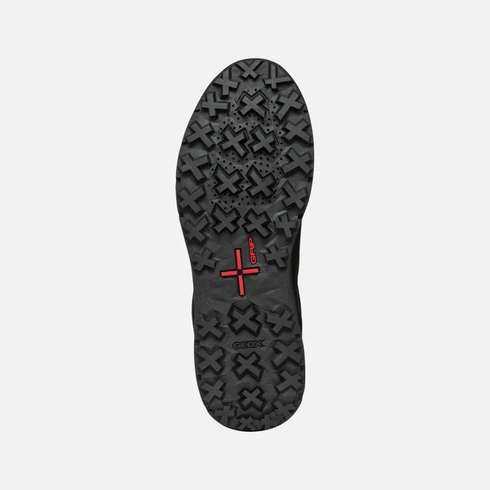 Man Geox Sneakers STERRATRAIL GRIP ABX MAN Black Waterproof Trainers Black