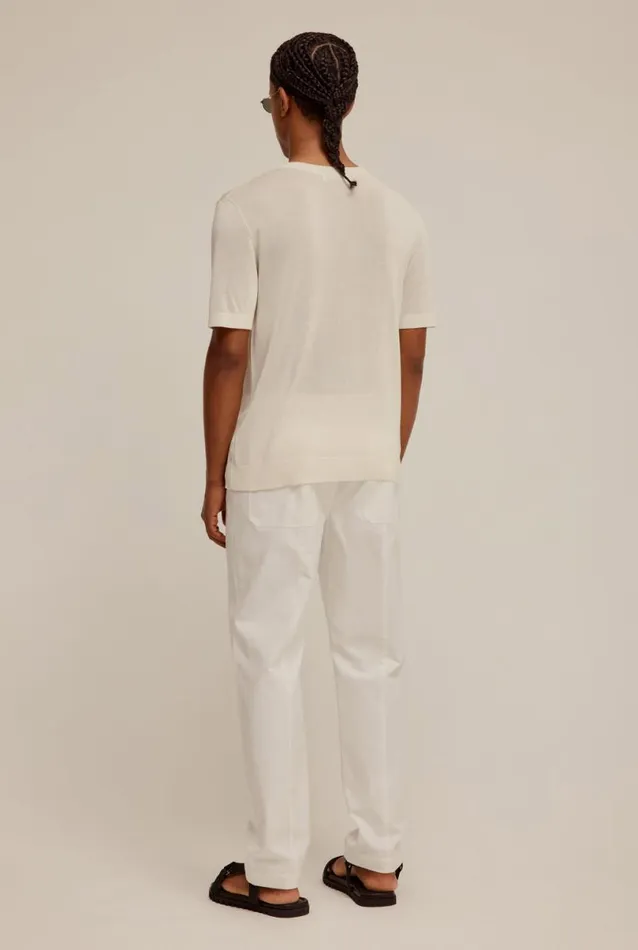 Man Venroy Knitwear Knitted Silk Short Sleeve Shirt