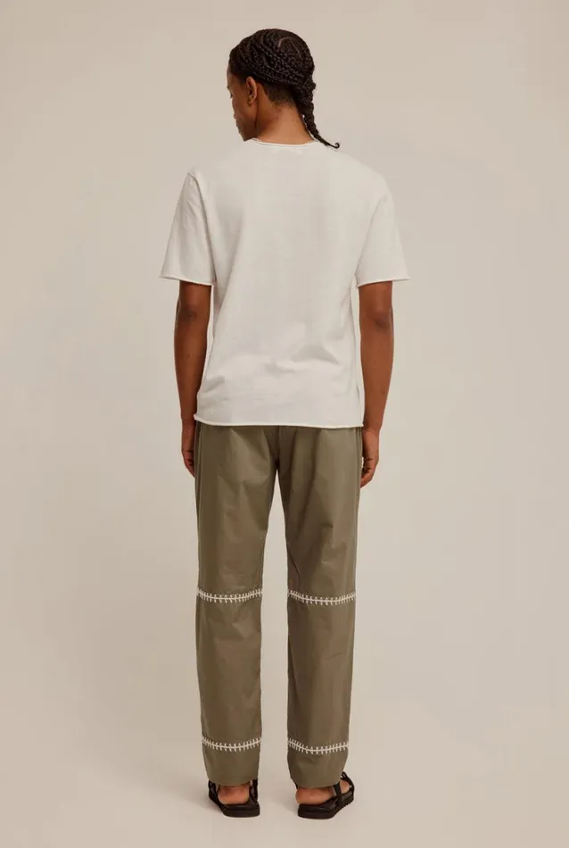 Man Venroy Pants Panelled Cotton Crochet Trouser