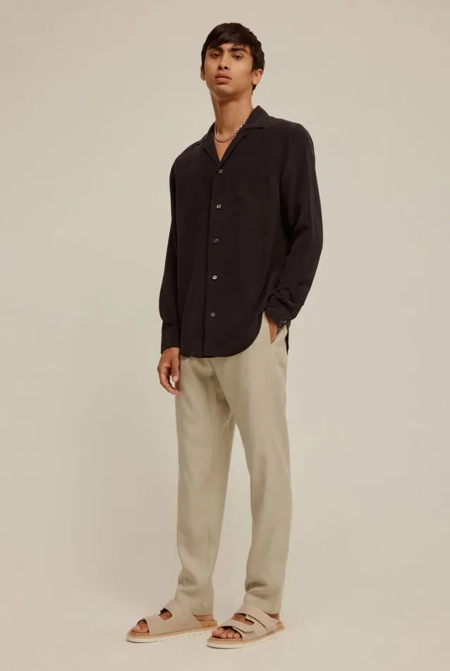 Man Venroy Pants Tencel Lounge Chino
