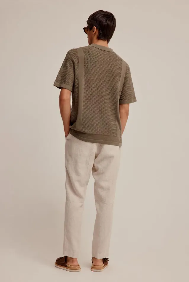 Man Venroy Polos Crochet Border Polo