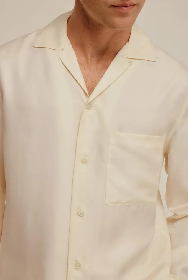 Man Venroy Shirts Long Sleeve Silk Twill Shirt