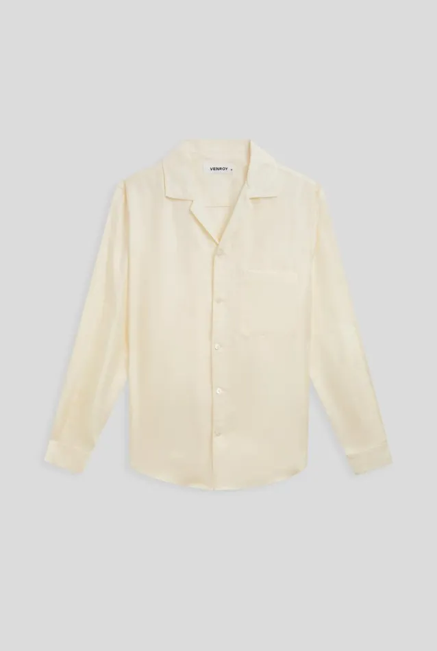 Man Venroy Shirts Long Sleeve Silk Twill Shirt