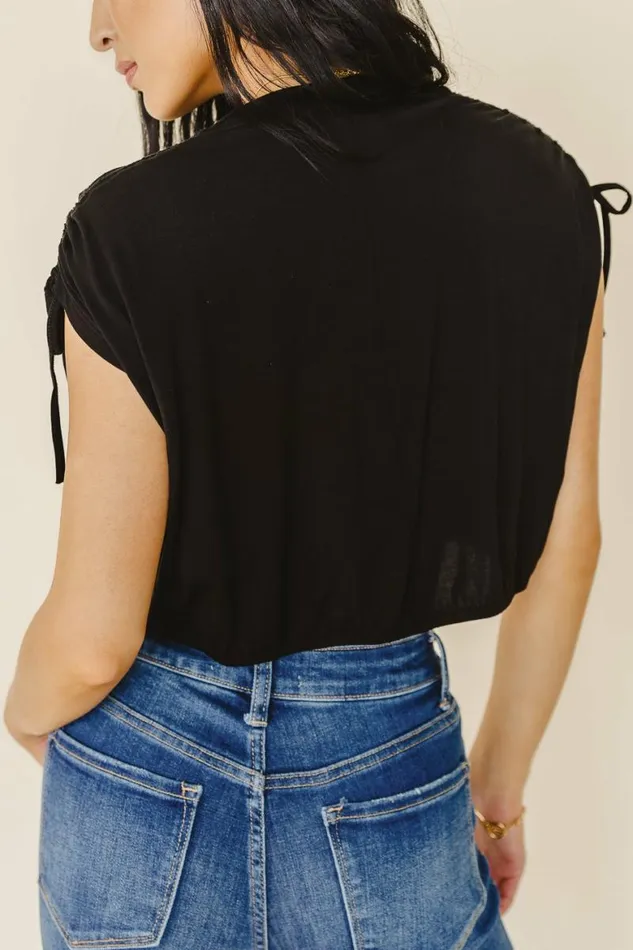 Marian Crop Top 8211 FINAL SALE Black Women Bohme Tops