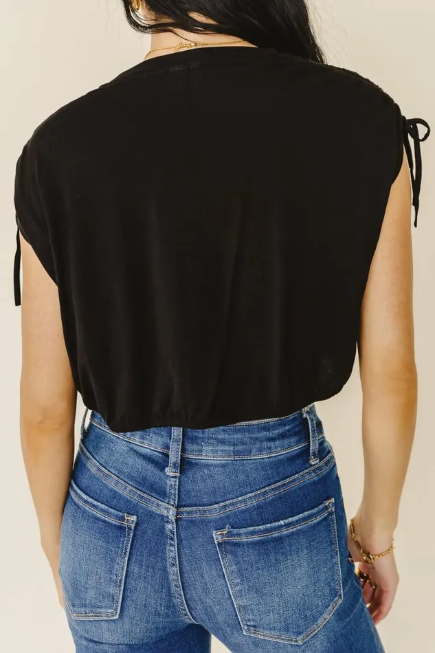 Marian Crop Top 8211 FINAL SALE Black Women Bohme Tops