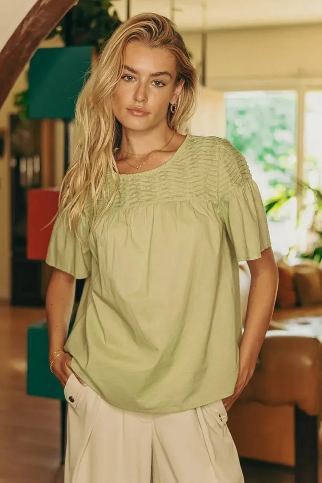 Mariana Blouse Sage Women Bohme Tops