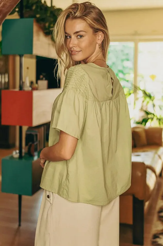 Mariana Blouse Sage Women Bohme Tops