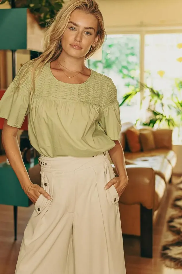 Mariana Blouse Sage Women Bohme Tops