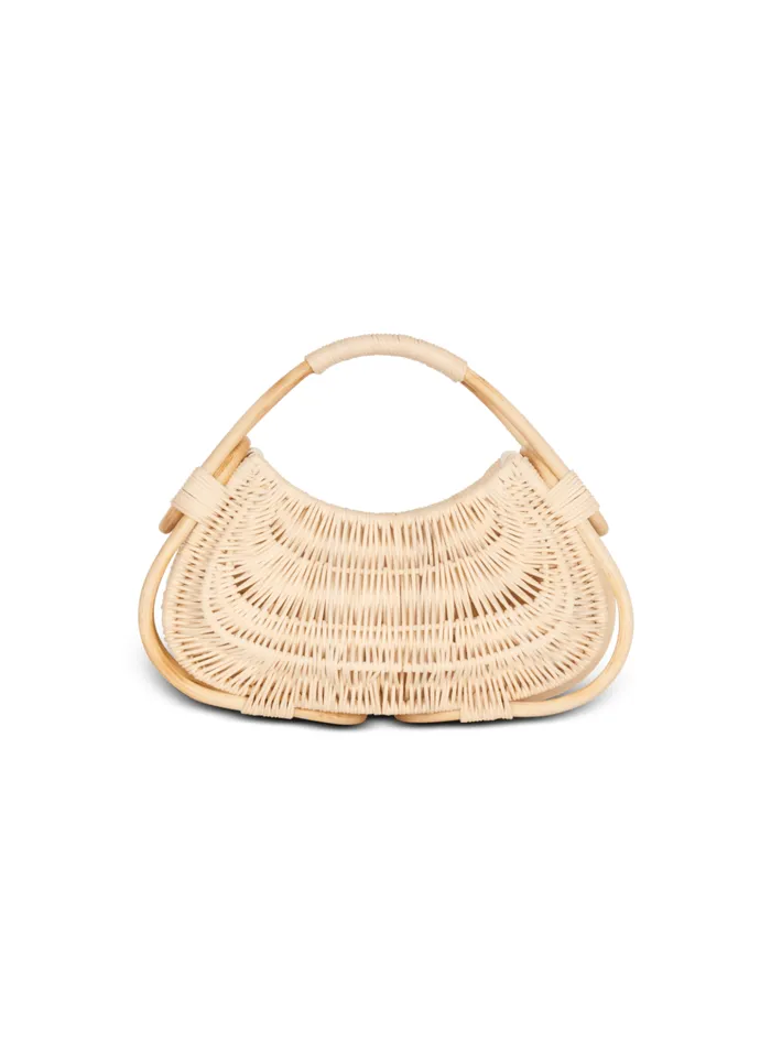 Medium Jolie Madame Wicker Basket Bag Beige Women Balmain Handbags