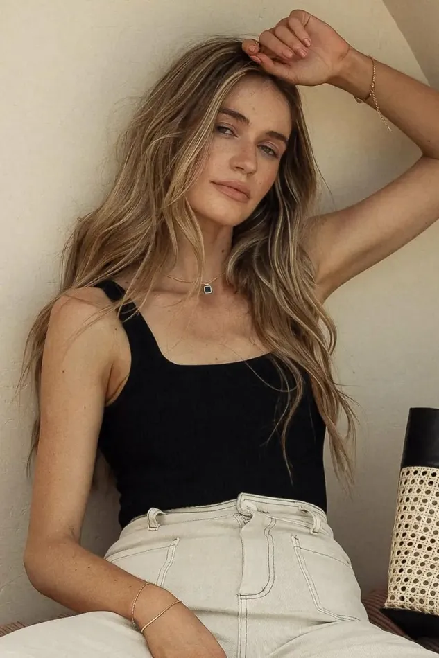 Melody Ribbed Bodysuit In Black 8211 FINAL SALE Black Women Bohme Tops