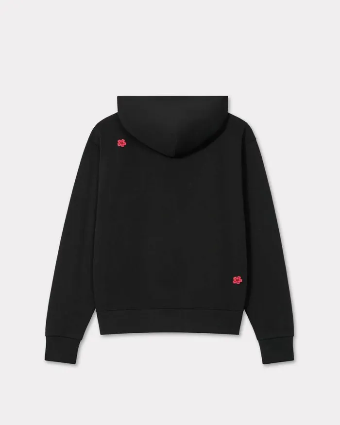 Men 039Boke Flower039 Embroidered Hoodie In Cotton Black Kenzo Sweatshirts And Hoodies