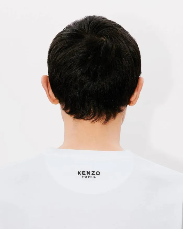 Men 039Boke Flower039 Embroidered Long Sleeve Tshirt In Cotton Off White Kenzo Tshirts And Polos