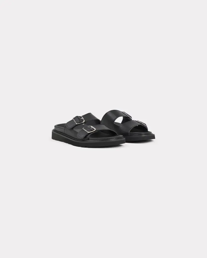 Men 039KENZO Matto039 Leather Mules Black Kenzo Mules And Espadrilles
