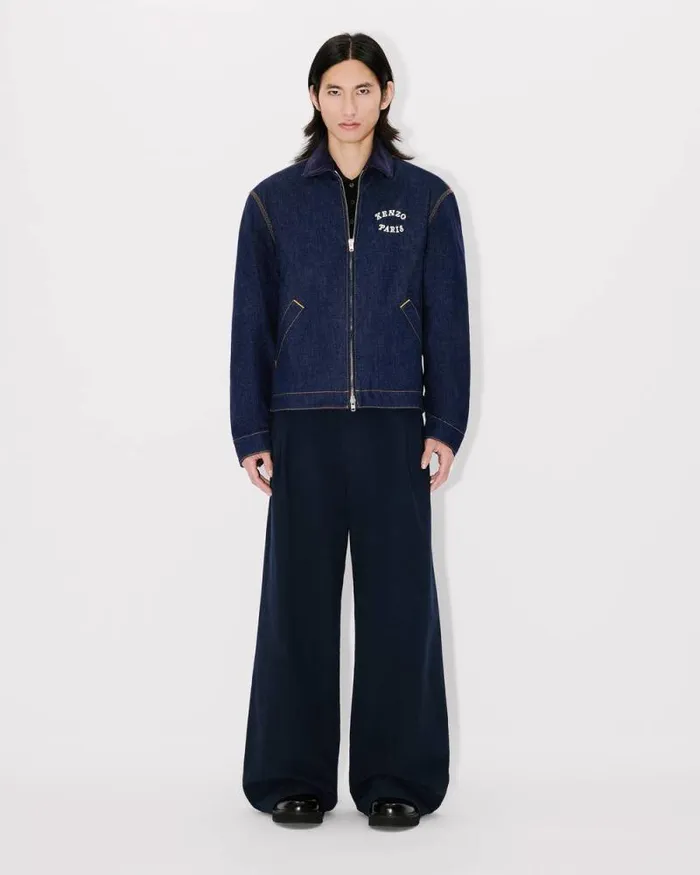 Men 039KENZO VERDY MARKET039 Padded Workwear Jacket In Japanese Denim Rinse Blue Denim Kenzo Jackets And Coats