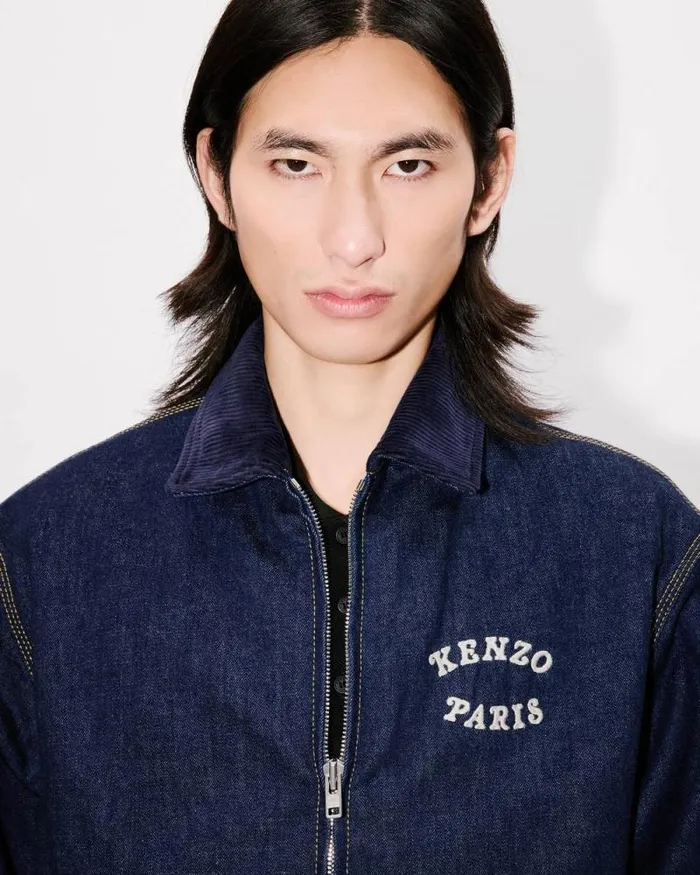 Men 039KENZO VERDY MARKET039 Padded Workwear Jacket In Japanese Denim Rinse Blue Denim Kenzo Jackets And Coats