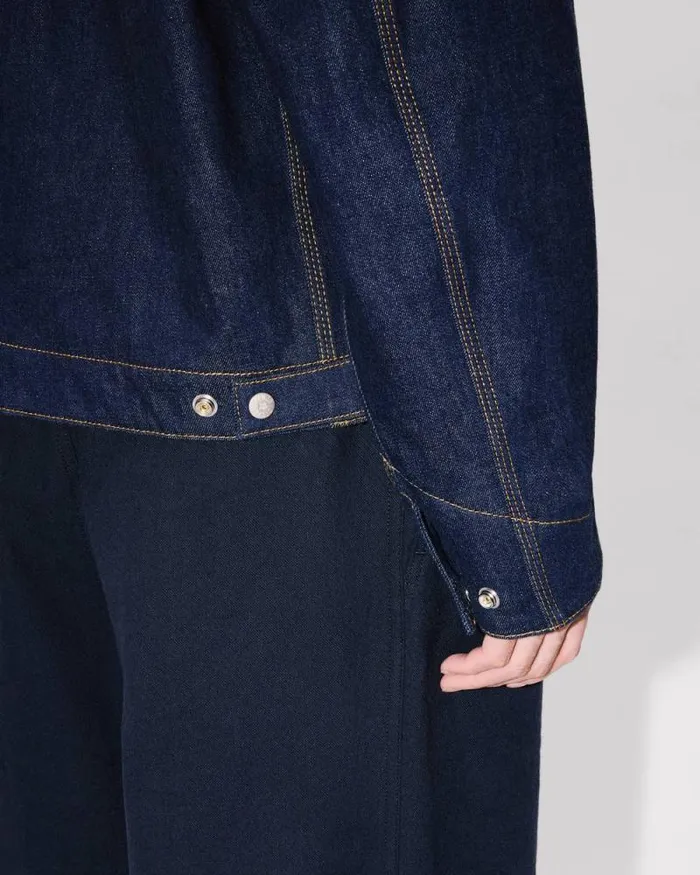 Men 039KENZO VERDY MARKET039 Padded Workwear Jacket In Japanese Denim Rinse Blue Denim Kenzo Jackets And Coats