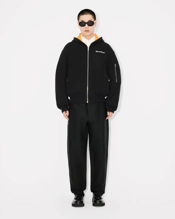 Men 039KENZO VERDY MARKET039 Reversible Embroidered Bomber Black Kenzo Jackets And Coats