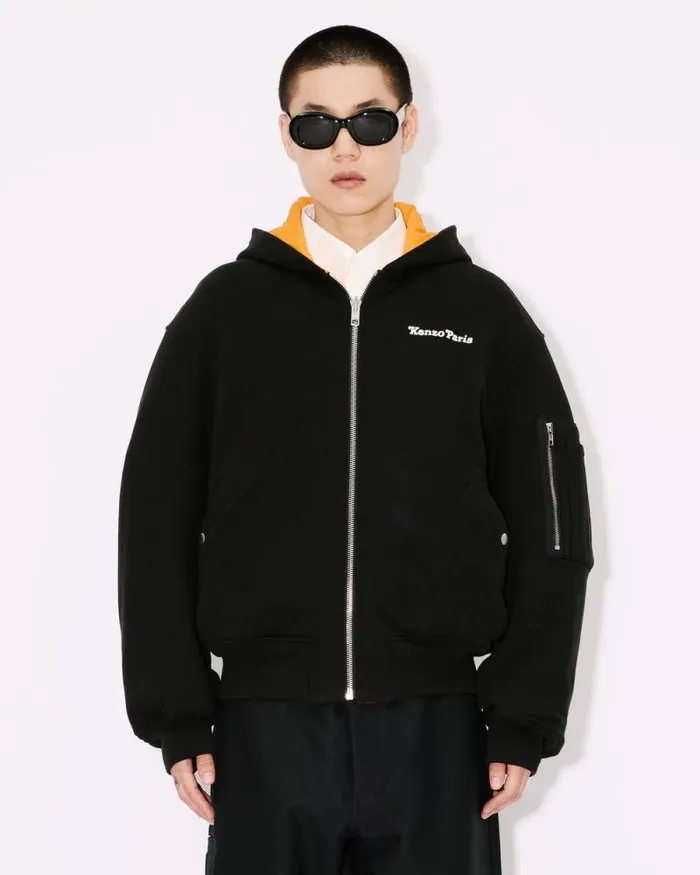 Men 039KENZO VERDY MARKET039 Reversible Embroidered Bomber Black Kenzo Jackets And Coats